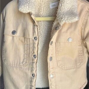 Zara Cream Sherpa Jacket